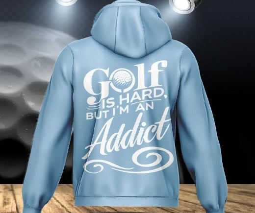 Golf Is Hard Blue Hoodie