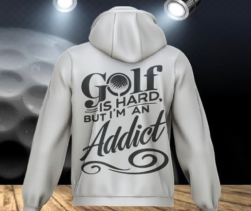 Golf Is Hard Gray Hoodie – Golf Addict Apparel
